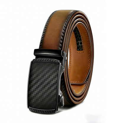 [Can be trimmed] Mens Belt Leather Ratchet Easy Release Belt For Men Designer Belt Dress and Casual with Adjustable Buckle