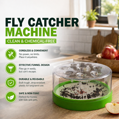 Reusable fly trap—no electricity, no poison! 🏠 Safe to use in the kitchen and around children and pets
