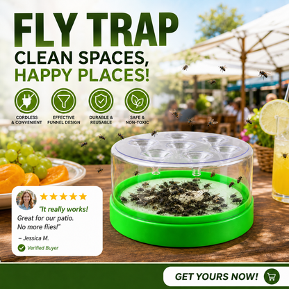 Reusable fly trap—no electricity, no poison! 🏠 Safe to use in the kitchen and around children and pets