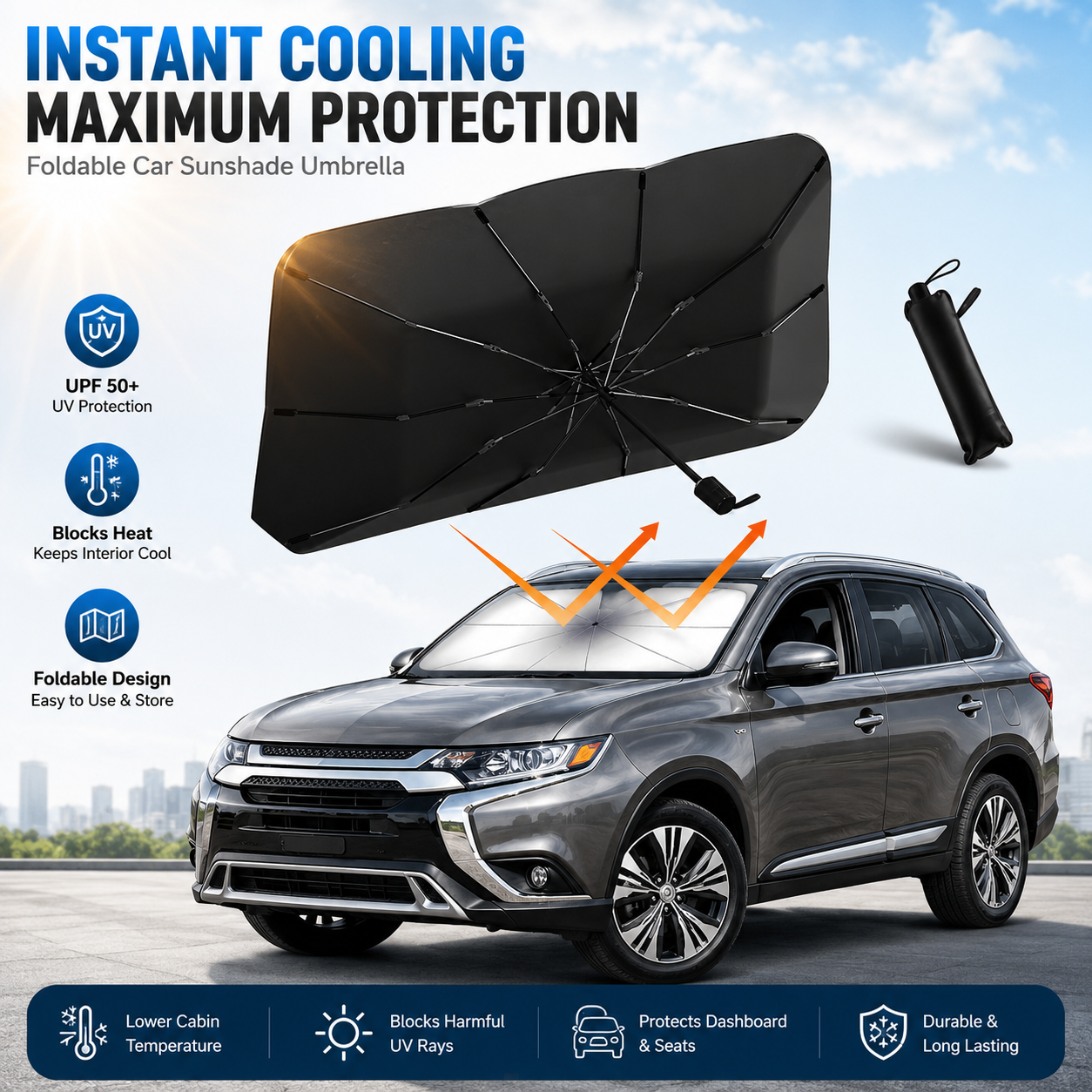 🏆LAST DAY SALE 60% OFF!!💕Car SunShade Foldable Heat Protector