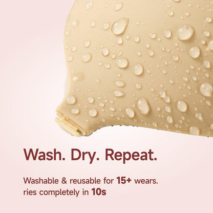 Adhesive Bra – Sticky Bra, Waterproof & Sweat-proof Invisible Bra, Reusable Silicone