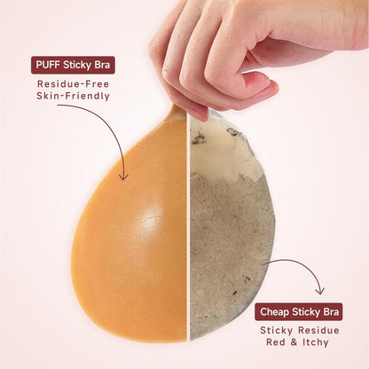 Adhesive Bra – Sticky Bra, Waterproof & Sweat-proof Invisible Bra, Reusable Silicone