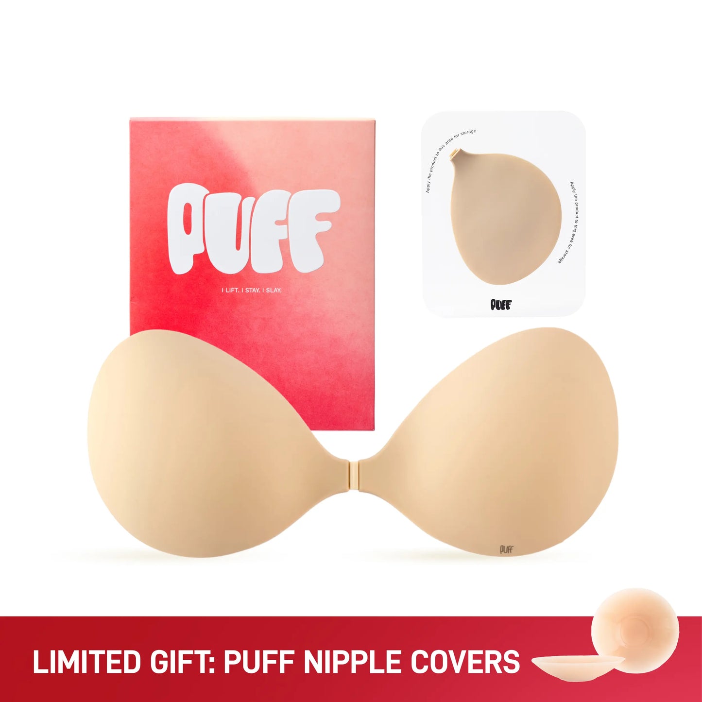Adhesive Bra – Sticky Bra, Waterproof & Sweat-proof Invisible Bra, Reusable Silicone