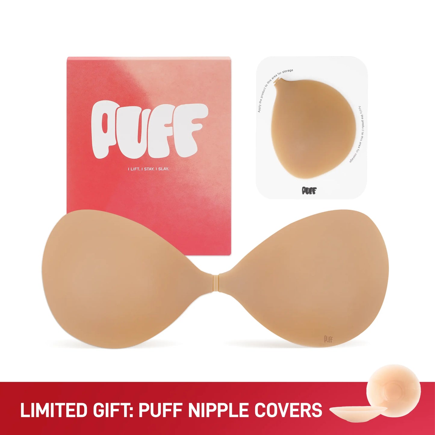 Adhesive Bra – Sticky Bra, Waterproof & Sweat-proof Invisible Bra, Reusable Silicone