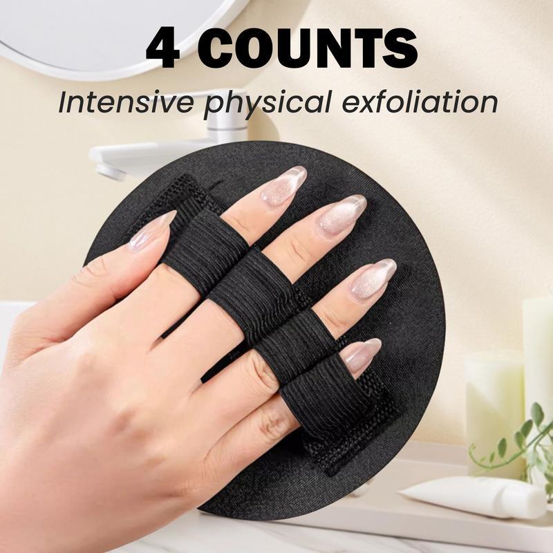 4 Counts Soft Rubber Shower Scrubber🧽for Efficient Cleansing Body