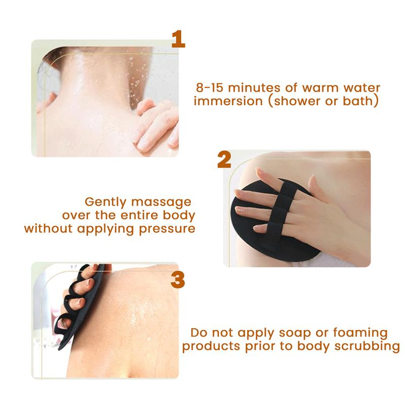 4 Counts Soft Rubber Shower Scrubber🧽for Efficient Cleansing Body