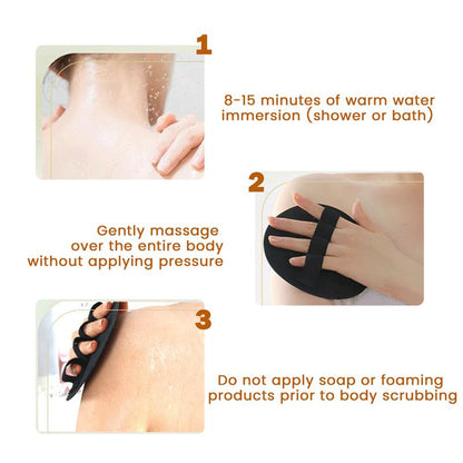 4 Counts Soft Rubber Shower Scrubber🧽for Efficient Cleansing Body