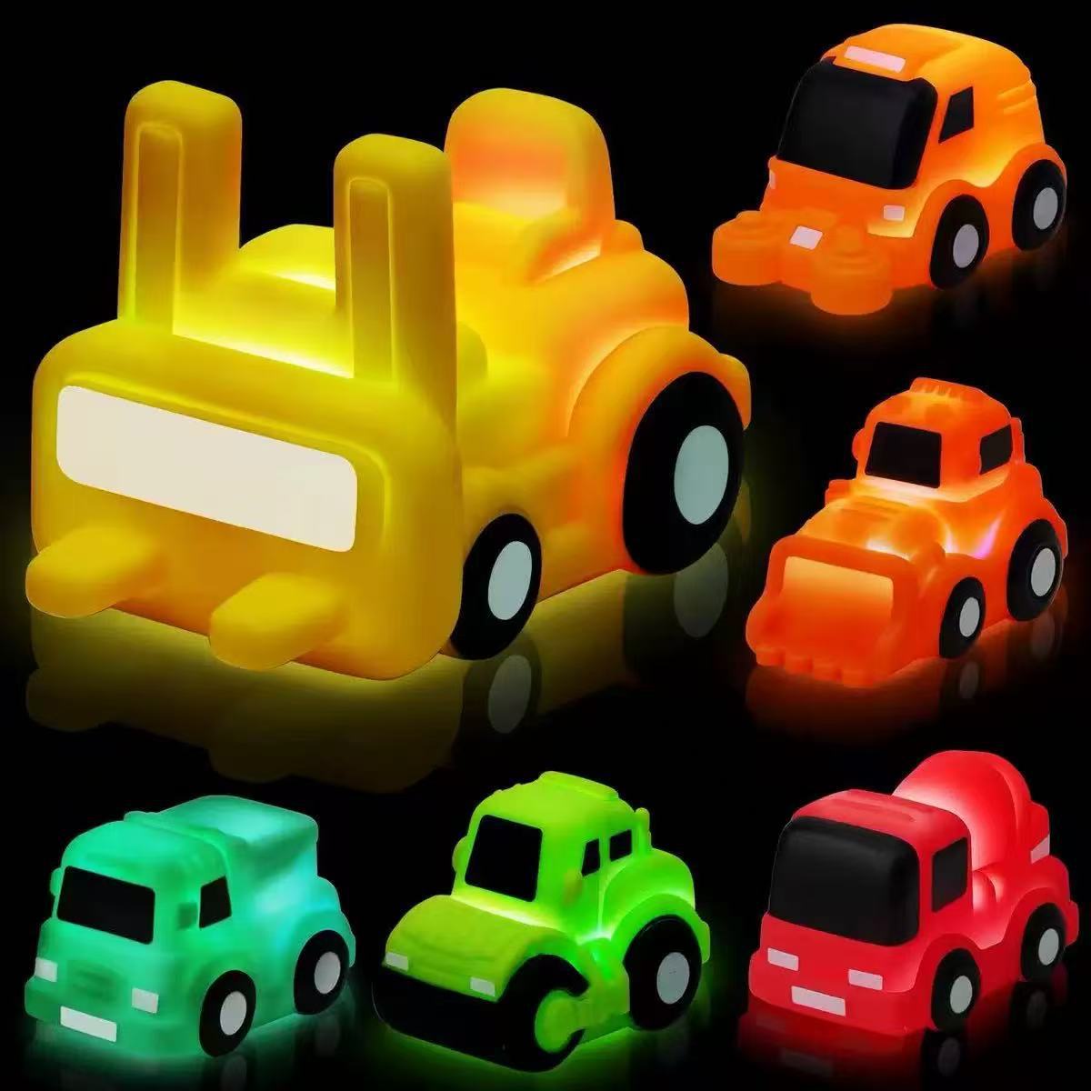Baby Bath Toys🚗  – 6 Pack Light Up Bath Cars , Kids’ Bathtub Play & Halloween Gifts
