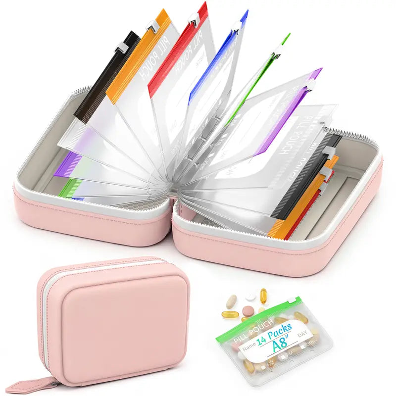 Waterproof Pill Pouch Set – Large Weekly Travel Medicine Organizer💊