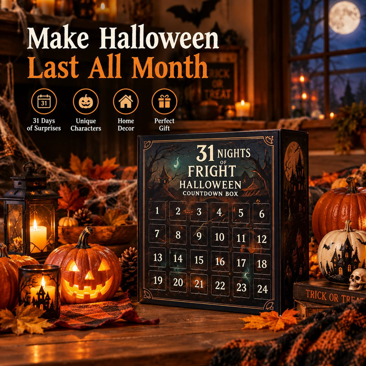 🔥Limited time 50% OFF 🎃-2026 Halloween Countdown Advent Calendar Gift Box