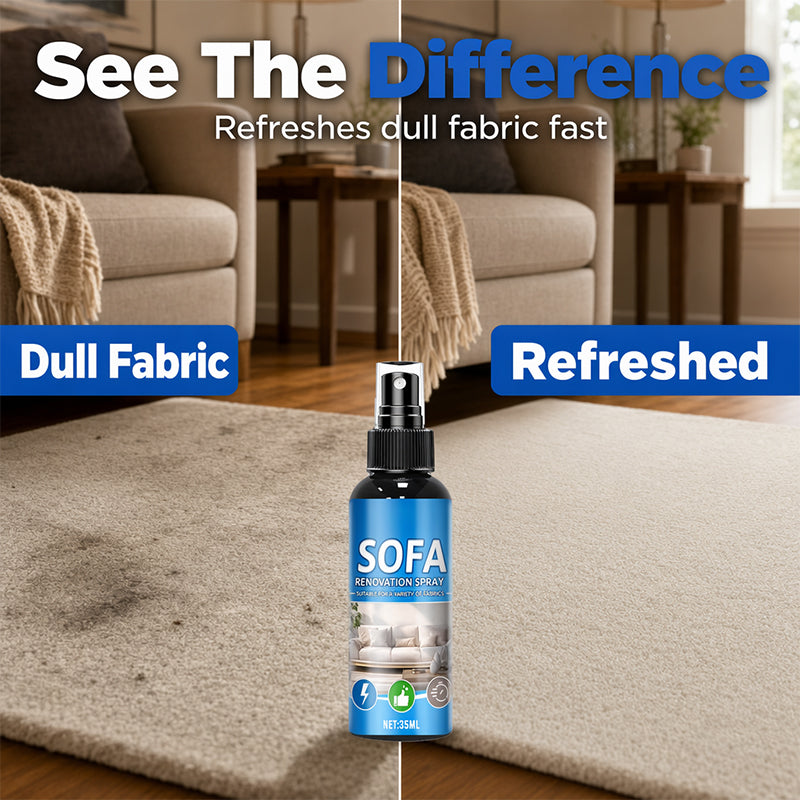 No‑Rinse Fabric Cleaner Spray🛋️✨ – Just spray & wipe – no water, no rinsing. Perfect for sofas, carpets & upholstery